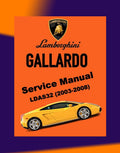 Lamborghini GALLARDO COUPE LDAS32 2003-2008 Full Manual Set – Repair & Maintenance Manual