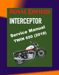 Royal Enfield INTERCEPTOR TWIN 650 2018-2023 Full Manual Set – Repair & Maintenance Manual and User Handbook