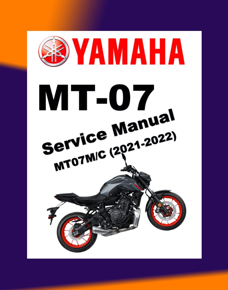 Yamaha MT-07 MT07 2021-2022 Full Manual Set – Repair & Maintenance Manual and User Handbook