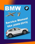 BMW X1 E84 2009-2015 Full Manual Set – Repair & Maintenance Manual