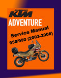 KTM 950/990 ADVENTURE 2003-2008 Full Manual Set – Service Repair Workshop Manual and Spare Parts Catalog and User Handbook