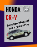 CRV Honda CR-V RE 2006-2012 Full Manual Set – Repair & Maintenance Manual
