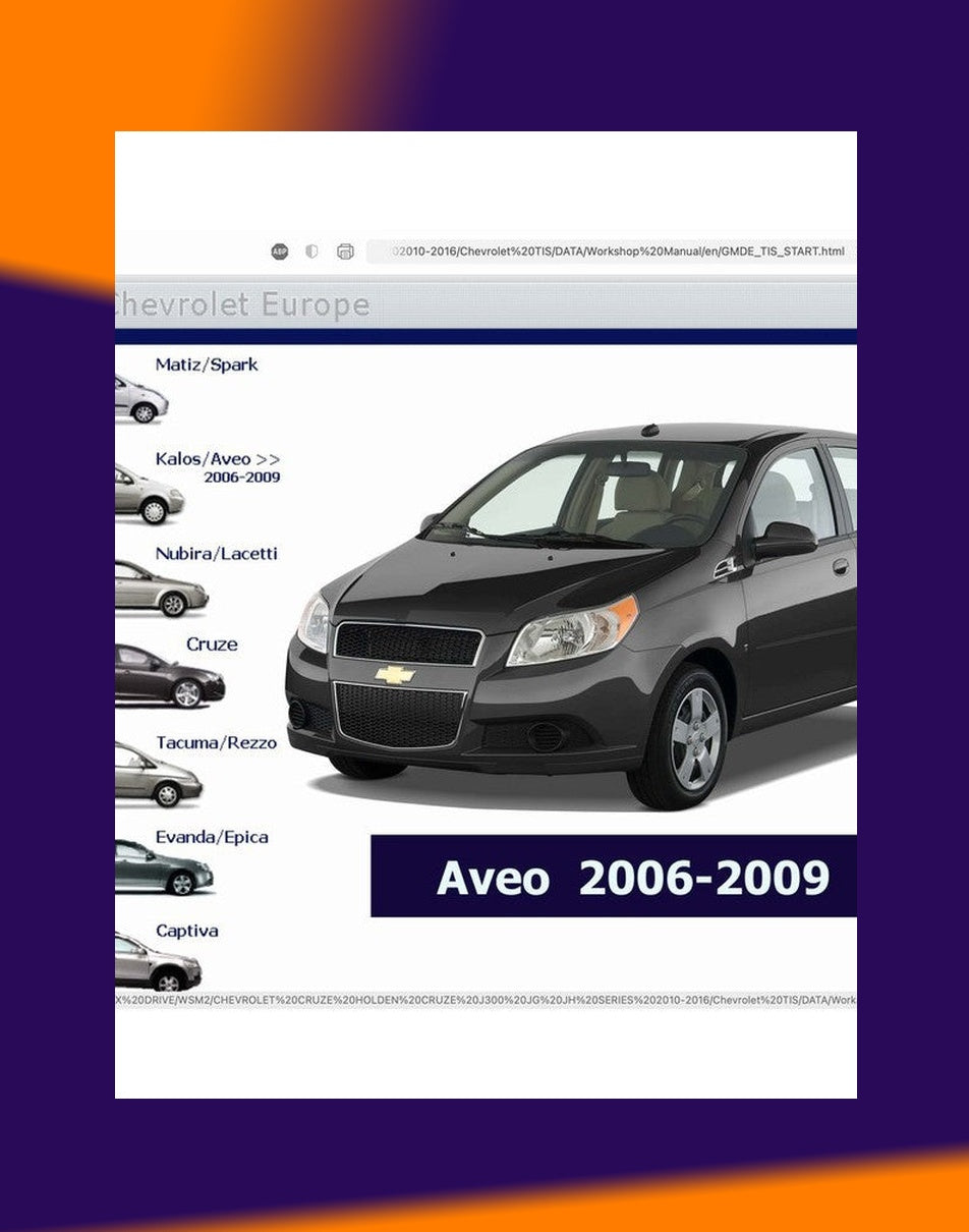 Chevrolet AVEO 2006-2009 Full Manual Set – Repair & Maintenance Manual - !! WORKSHOP/DEALER MOST WANTED !!