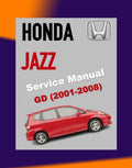 Honda JAZZ GD 2001-2008 Full Manual Set – Repair & Maintenance Manual - REPLACEMENT Honda CITY GD6 GD8