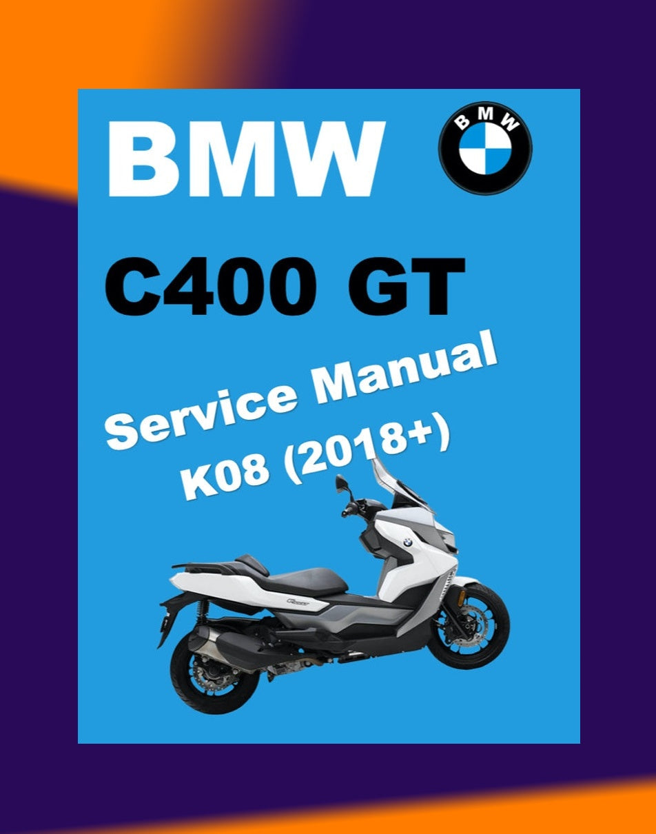 BMW C400 GT K08 2018+ Full Manual Set – Repair & Maintenance Manual and Spare Parts Catalog and RIDER'S Manual