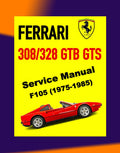Ferrari 308/328 GTB GTS F105 1975-1985 Full Manual Set – Repair & Maintenance Manual and Spare Parts Catalog