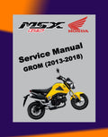 Honda MSX125 GROM 2013-2018 Full Manual Set – Repair & Maintenance Manual and Spare Parts Catalog and User Handbook