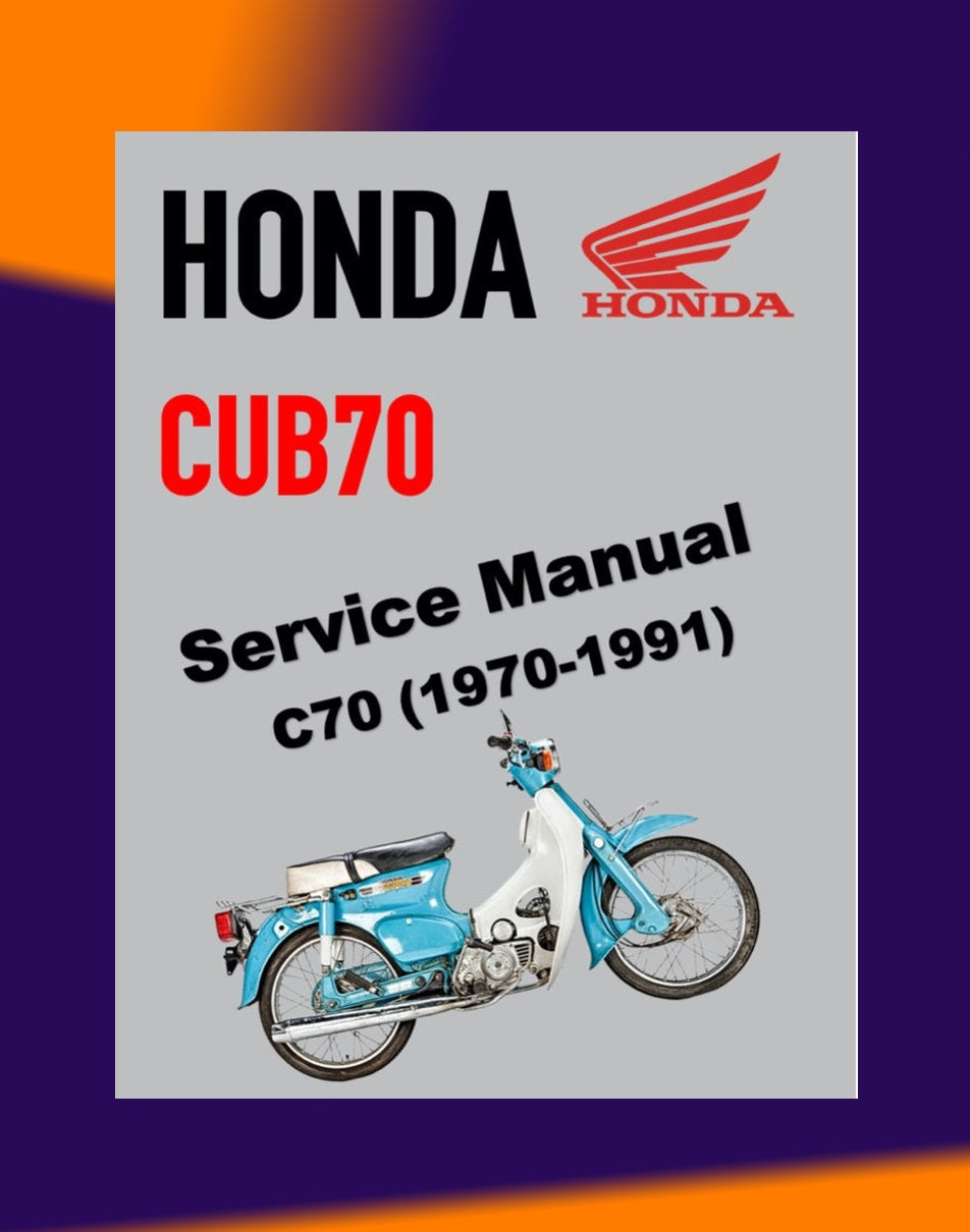 Honda CUB70 C70 1970-1991 Full Manual Set – Repair & Maintenance Manual and Spare Parts Catalog and User Handbook