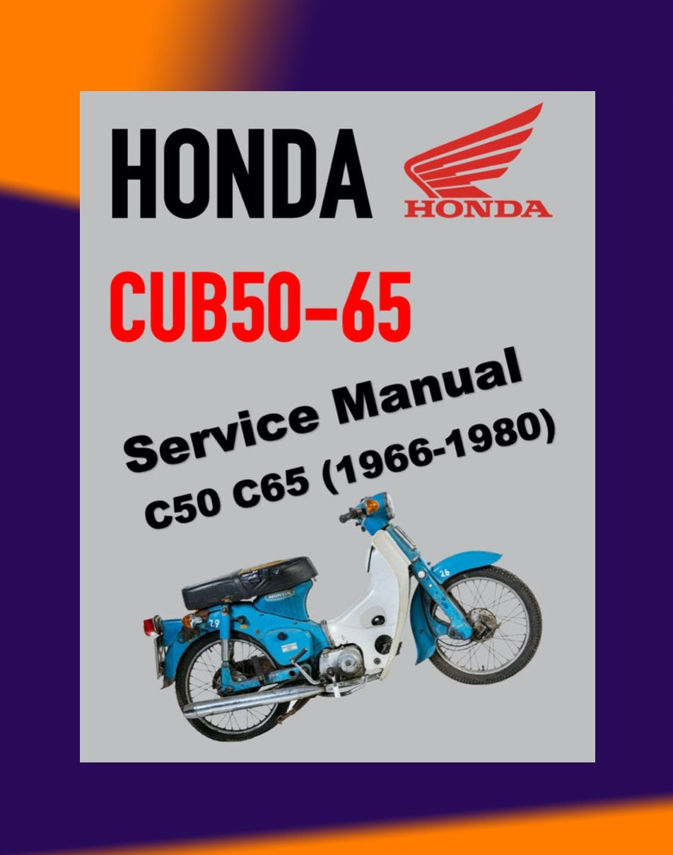 Honda CUB50-65 C50 C65 1966-1980 Full Manual Set – Repair & Maintenance Manual and Spare Parts Catalog and User Handbook