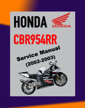 Honda CBR954RR FIREBLADE 2002-2003 Full Manual Set – Service Repair Manual and Spare Parts Catalog and User Handbook