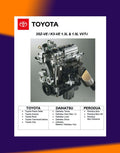 Toyota Engine 3SZ-VE/K3-VE and SYSTEMS and Wiring Workshop Manual - VIOS/ ALZA /MYVI SE / AVANZA / LITEACE / RUSH / NAUTICA