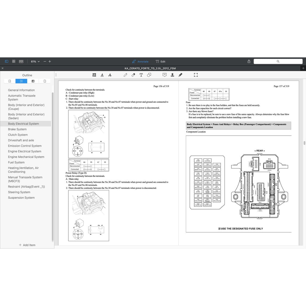Kia CERATO FORTE TD 2008-2013 Full Manual Set – Repair & Maintenance Manual - page 6