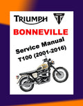 Triumph BONNEVILLE T100 /THRUXTON/SCRAMBLER/AMERICA/SPEEDMASTER 2001-2016 Full Manual Set – Repair & Maintenance Manual