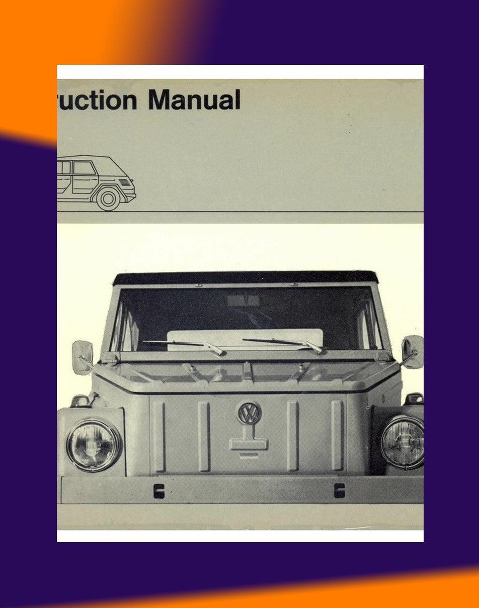 [CLASSIC] VW 181 "THING" 1968-1983 Full Manual Set – Repair & Maintenance Manual/ Parts LIST/ Parts INTERCHANGE LIST/ DRIVER Handbook KOMBO