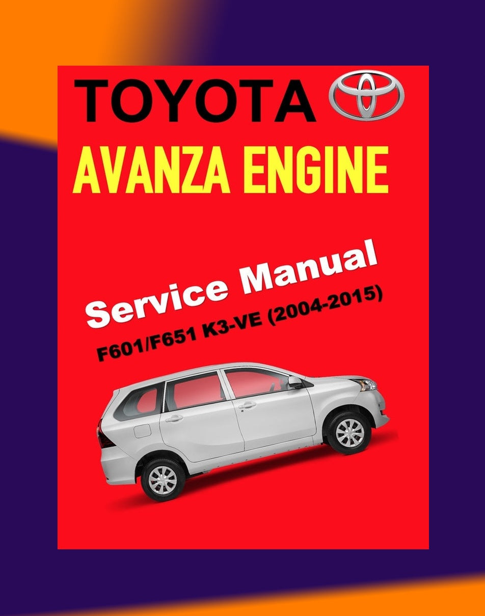 Toyota AVANZA F601/651 K3-VE 2004-2015 Full Manual Set – Engine Repair & Maintenance Manual - BAHASA (INDO) VERSION