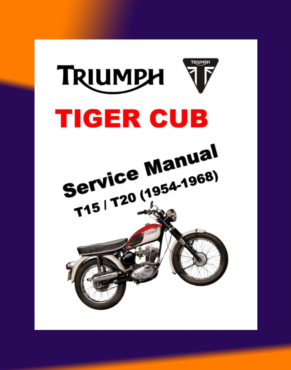 Triumph TIGER CUB T15-T20S Workshop INSTRUCTIONS Manual and Parts Book
