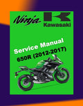 Kawasaki NINJA 650R 2012-2017 Full Manual Set – Repair & Maintenance Manual and Spare Parts Catalog and User Handbook