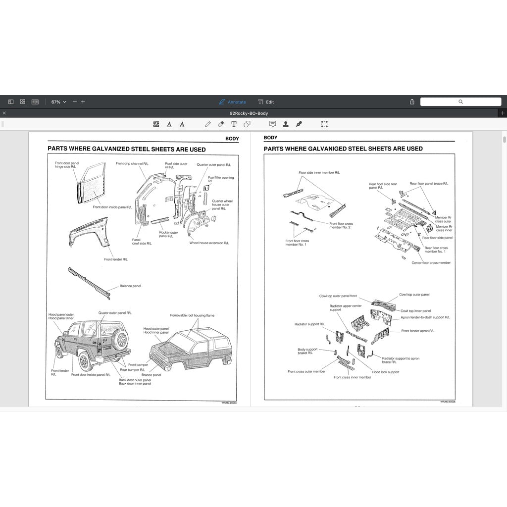 Daihatsu FEROZA ROCKY F300 1990-2002 Full Manual Set – Repair & Maintenance Manual - page 3