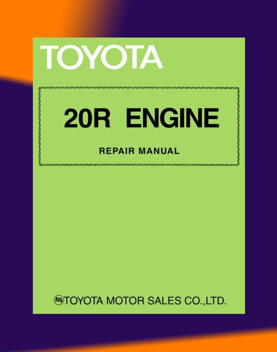 Toyota Engine 20R Workshop Repair Manual