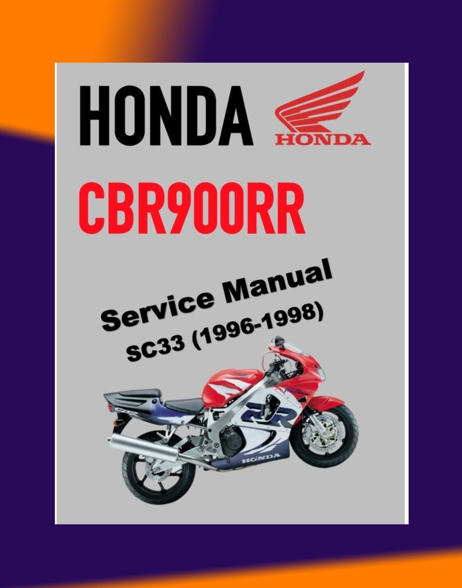 Honda CBR900RR FIREBLADE 1996-1998 Full Manual Set – Repair & Maintenance Manual and Spare Parts Catalog and User Handbook