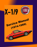 Fiat X-1/9 1974-1989 Full Manual Set – Repair & Maintenance Manual and Spare Parts Catalog