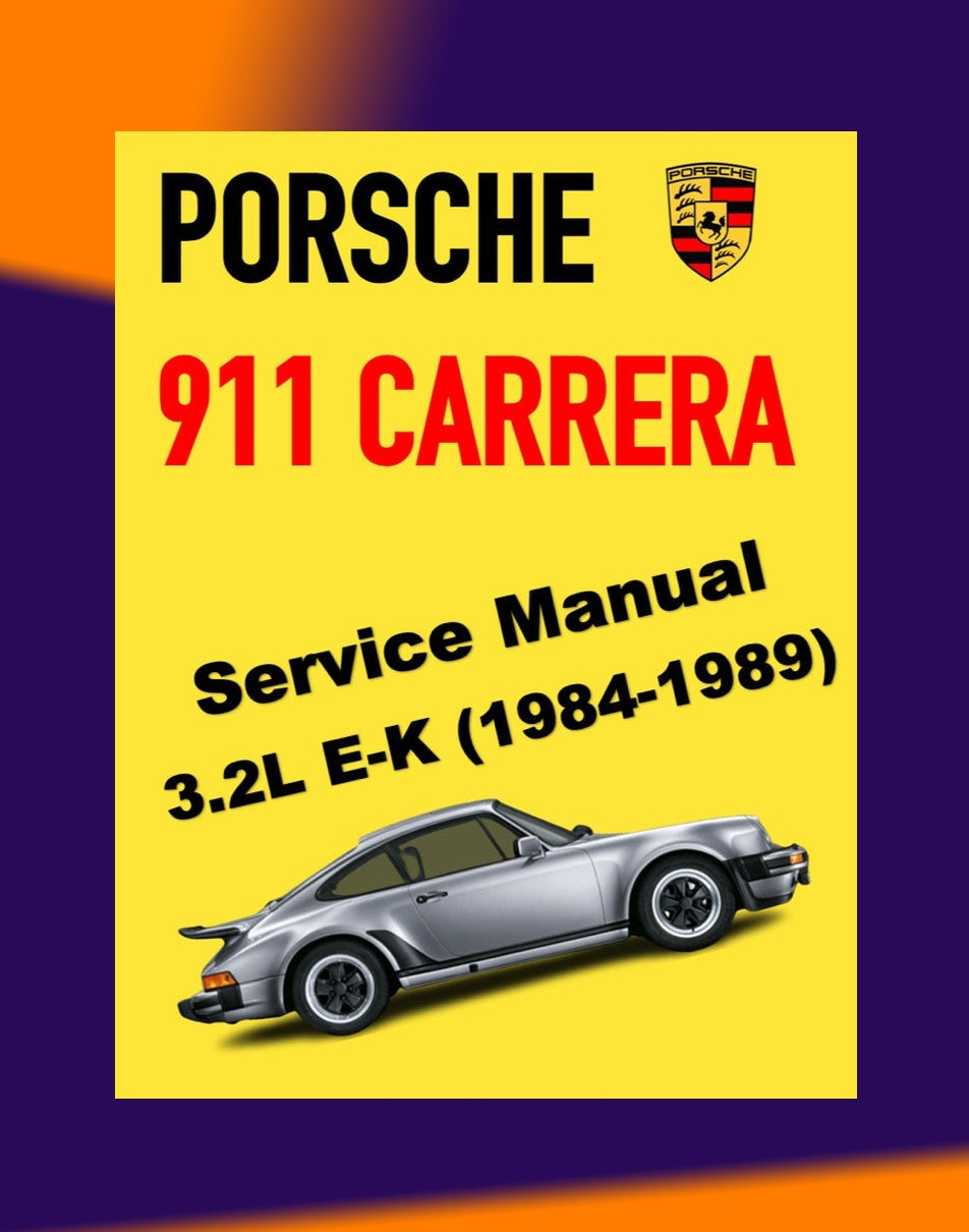 Porsche 911 CARRERA 1984-1989 Full Manual Set – Repair & Maintenance Manual and Spare Parts Catalog
