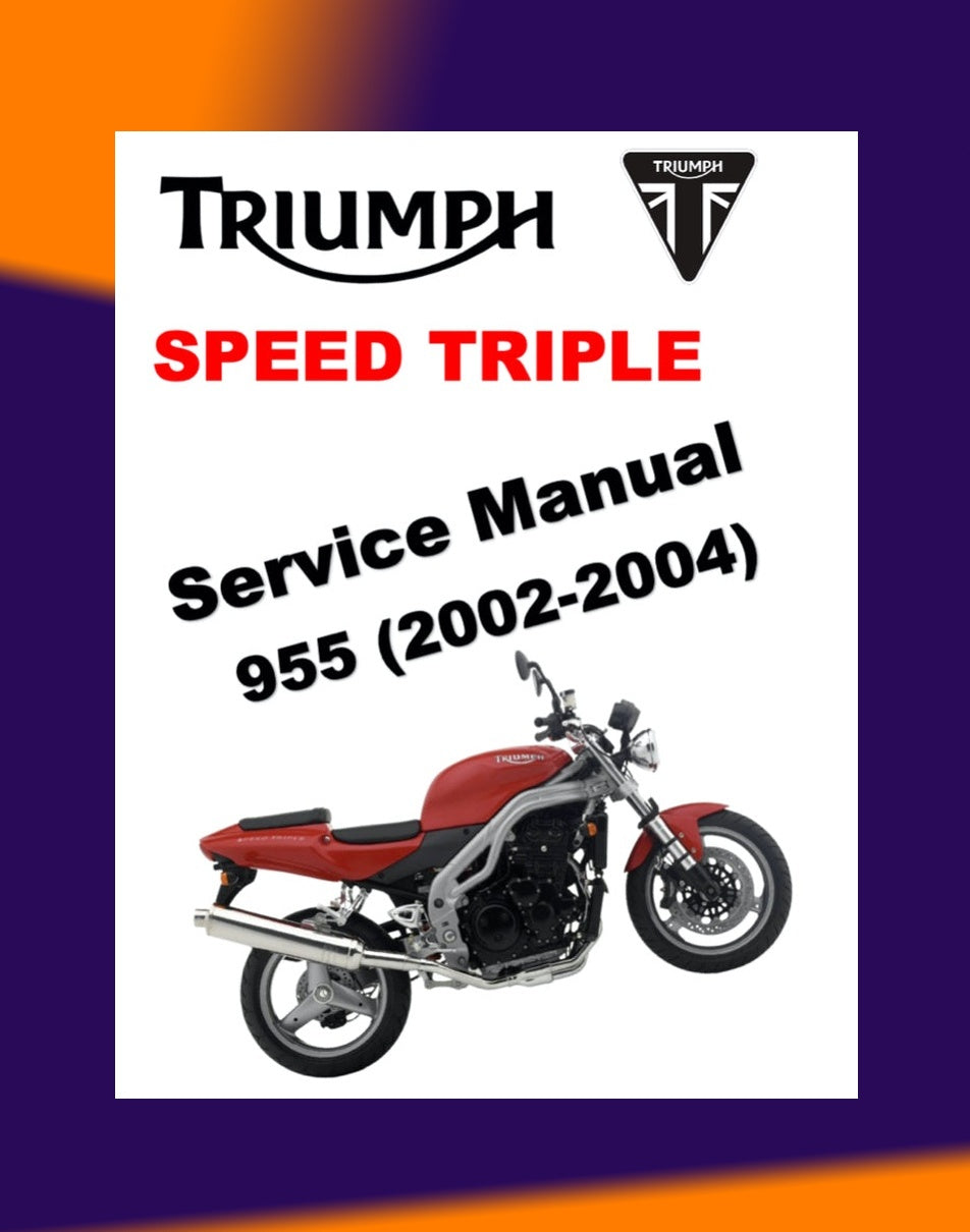 Triumph SPEED TRIPLE 2002-2004 Full Manual Set – Repair & Maintenance Manual and User Handbook