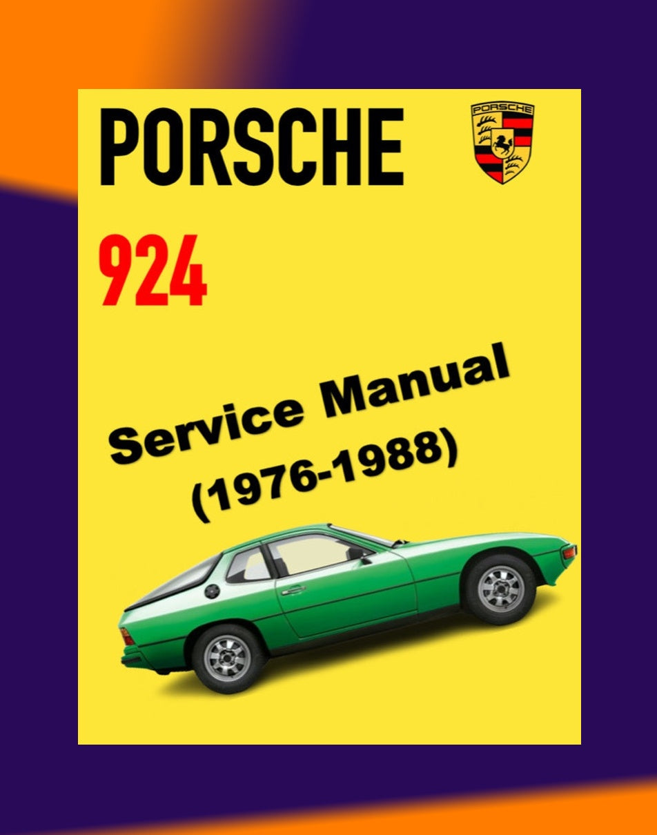Porsche 924 1976-1988 Full Manual Set – Repair & Maintenance Manual and Spare Parts Catalog