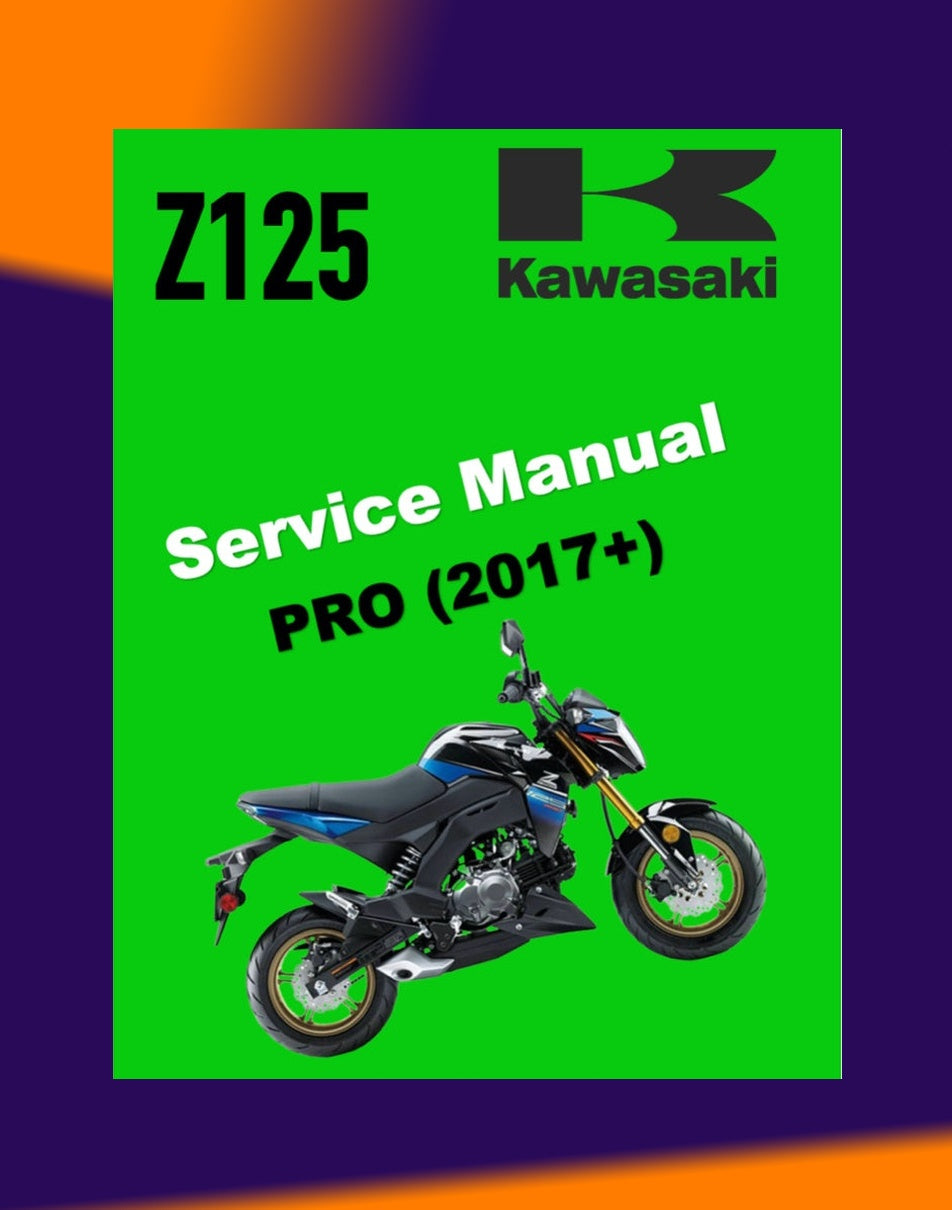 Kawasaki Z125 / PRO 2017+ Full Manual Set – Repair & Maintenance Manual and User Handbook