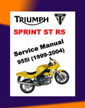 Triumph SPRINT ST / RS 1999-2004 Full Manual Set – Repair & Maintenance Manual and User Handbook