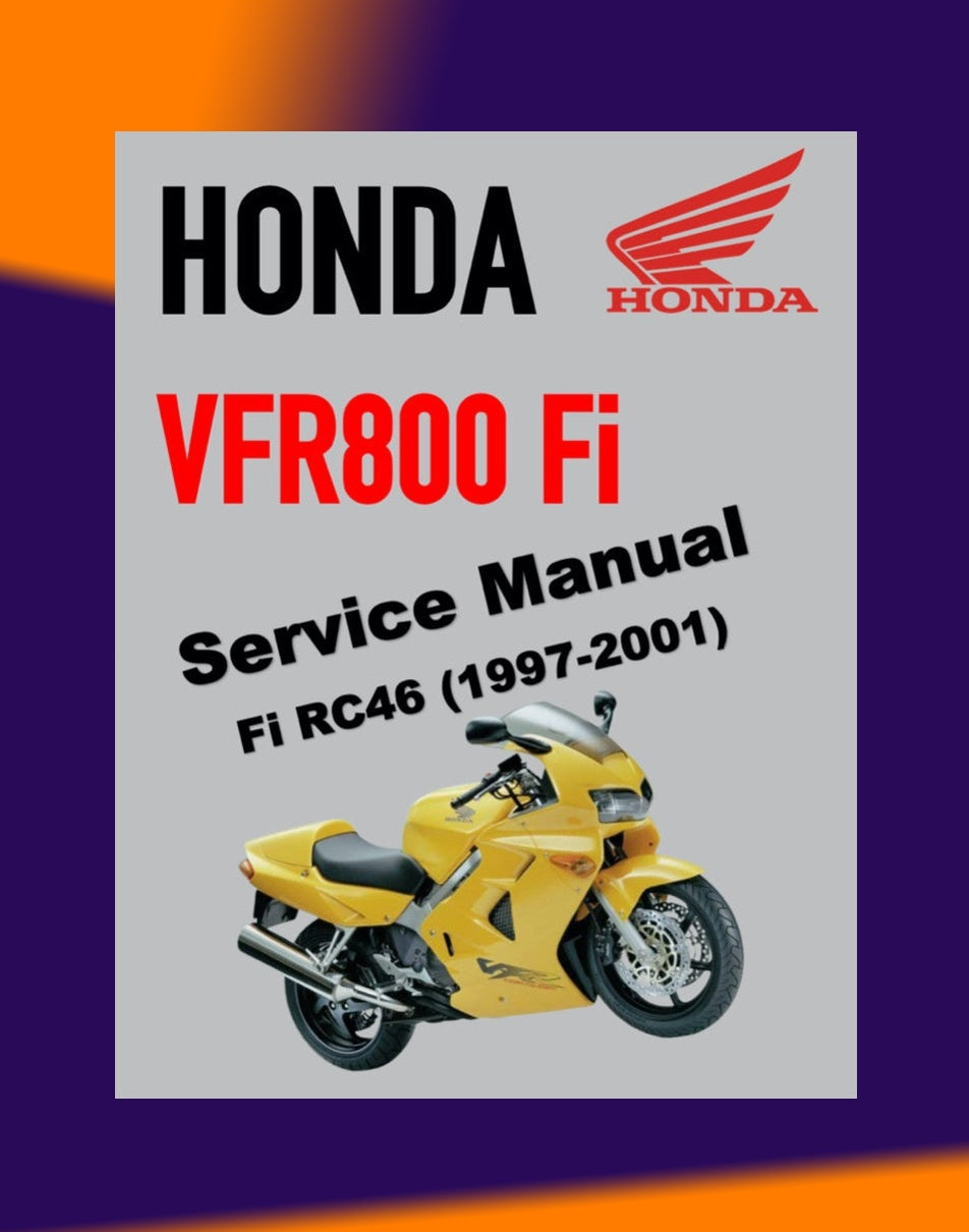 Honda VFR800 Fi INTERCEPTOR 1997-2001 Full Manual Set – Repair & Maintenance Manual and User Handbook