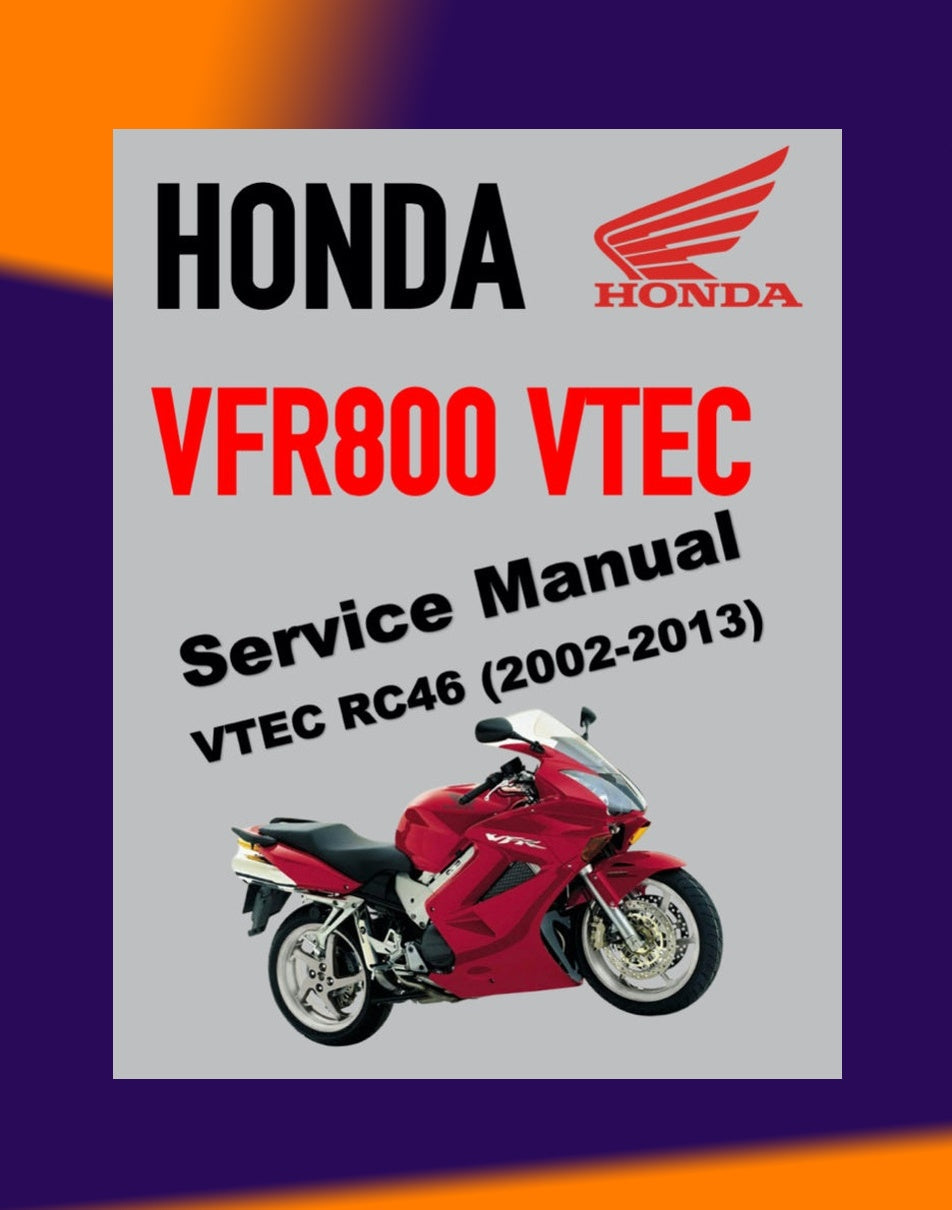 Honda VFR800 VTEC INTERCEPTOR 2002-2013 Full Manual Set – Repair & Maintenance Manual and User Handbook