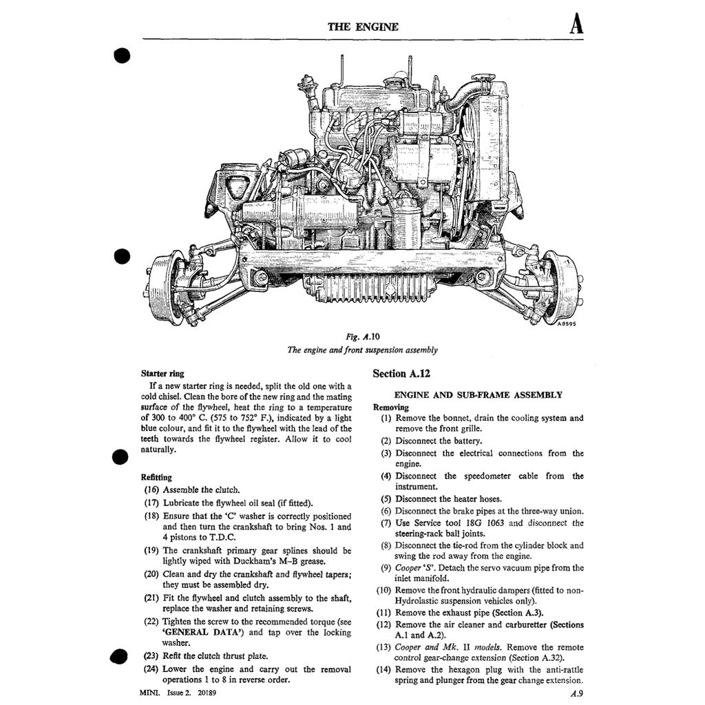 MINI Cooper MK1 MK2 MK3 S Full Manual Set – (1959-1975) Repair & Maintenance Manual - page 6