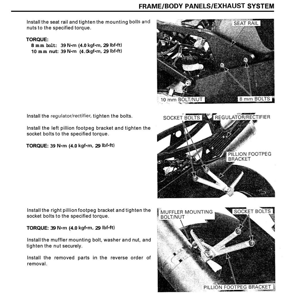 Honda CBR954RR FIREBLADE 2002-2003 Full Manual Set – Service Repair Manual and Spare Parts Catalog and User Handbook - page 6