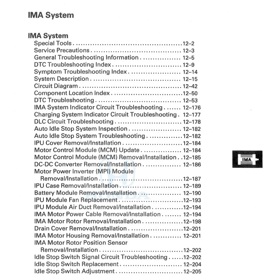 Honda INSIGHT Hybrid 2009-2017 Full Manual Set – Repair & Maintenance Manual and Electrical TROUBLESHOOTING Manual - page 3