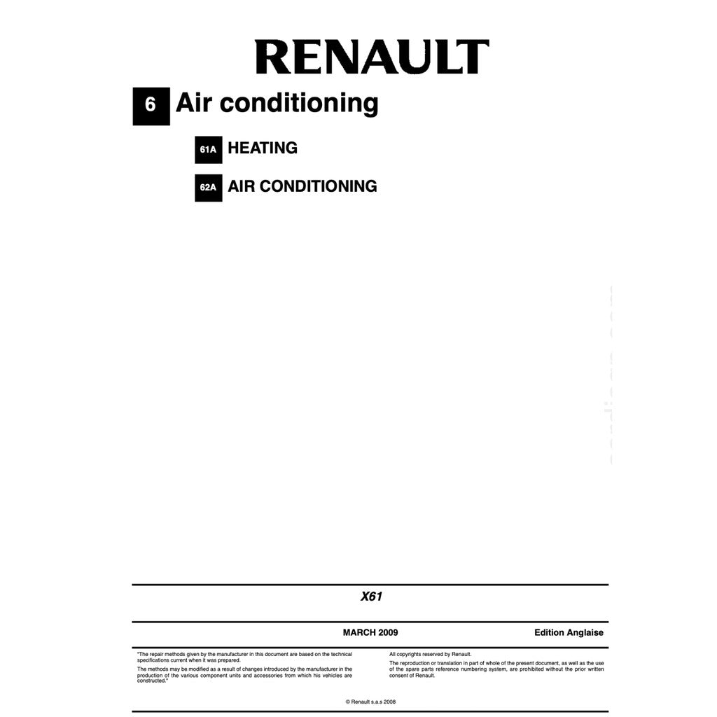 Renault KANGOO II X61 FC/FW 2007-2021 Full Manual Set – Repair & Maintenance Manual - page 6