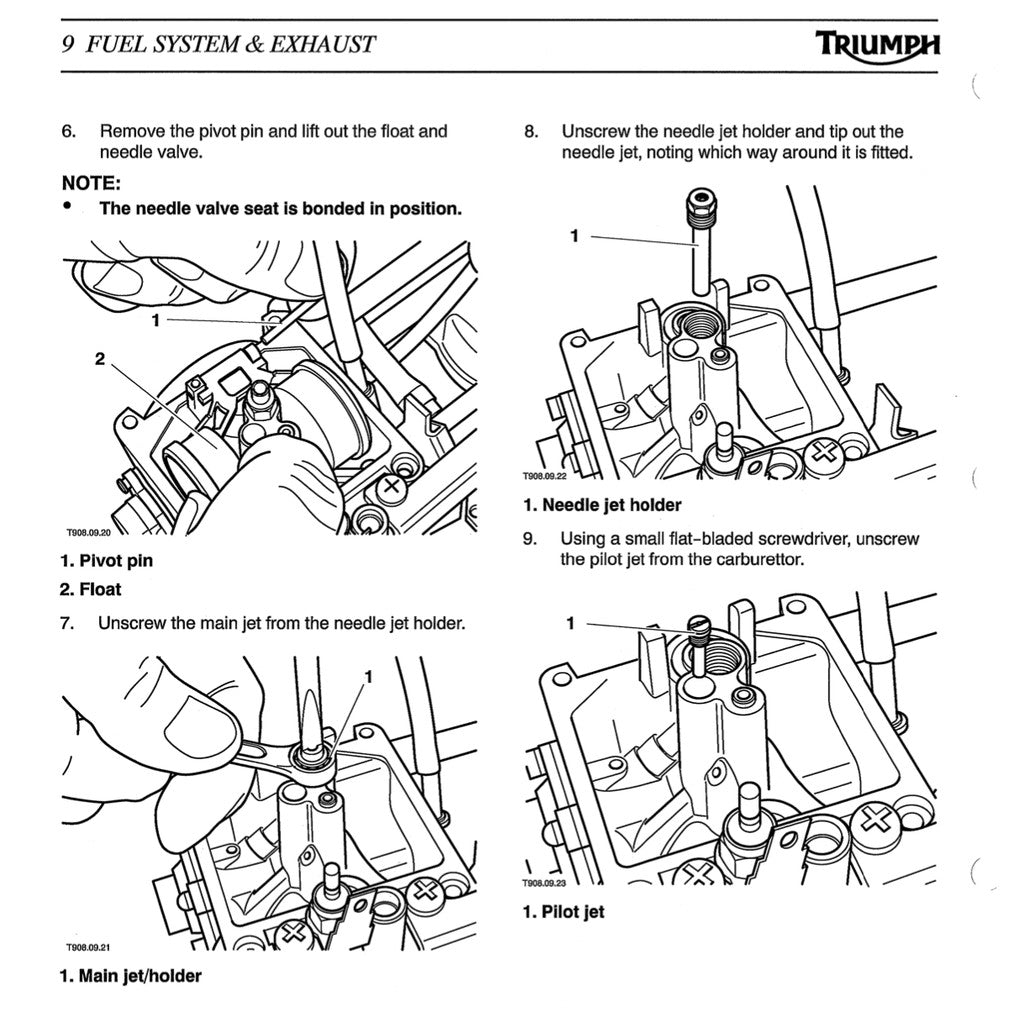 Triumph BONNEVILLE T100 /THRUXTON/SCRAMBLER/AMERICA/SPEEDMASTER 2001-2016 Full Manual Set – Repair & Maintenance Manual - page 4