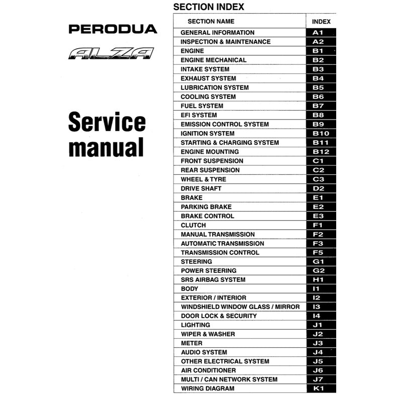 Perodua ALZA M500/502 2009-2021 Full Manual Set – Repair & Maintenance Manual - page 2