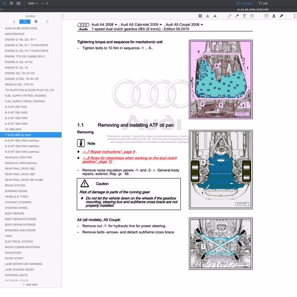Audi A4 B8 2008-2016 Full Manual Set – Repair & Maintenance Manual - page 5