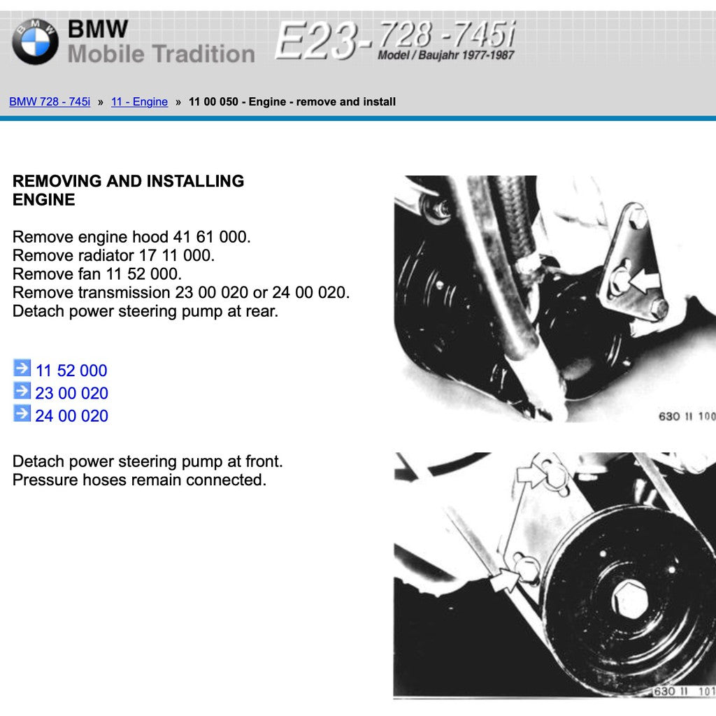 BMW 728-745i E23 1977-1986 Full Manual Set – Service Repair Workshop Manual - page 3