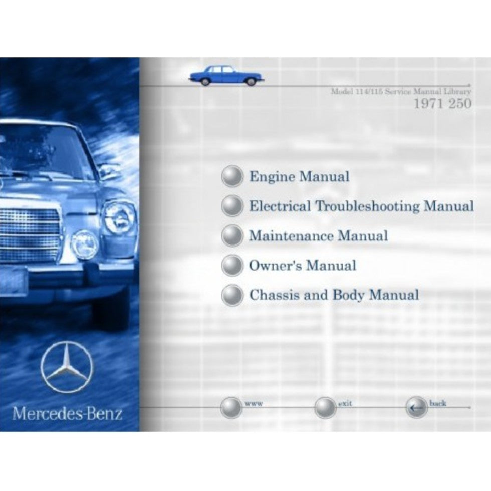Mercedes-Benz W114 W115 1968-1976 Full Manual Set – Repair & Maintenance Manual LIBRARY - page 2