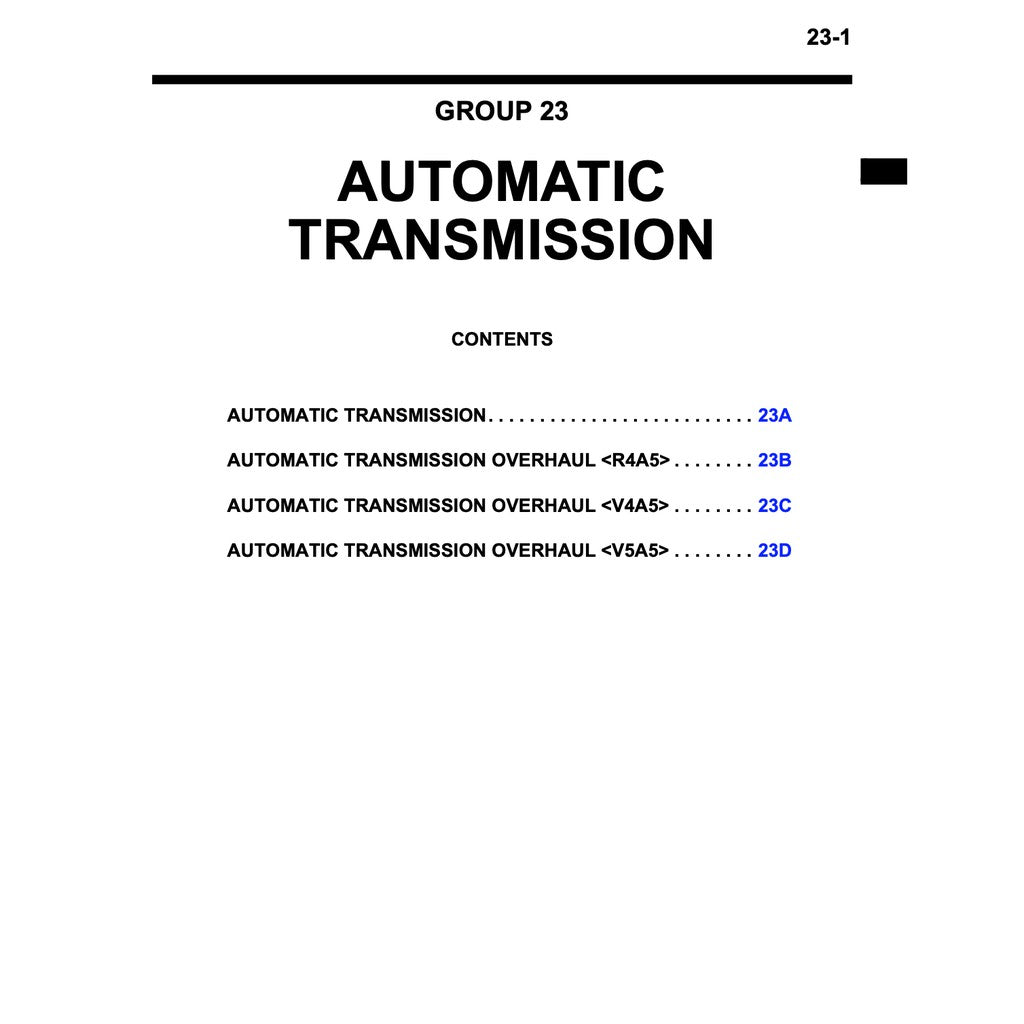 TRITON Mitsubishi TRITON L200 KA/KB 2006-2015 Full Manual Set – Repair & Maintenance Manual - page 5