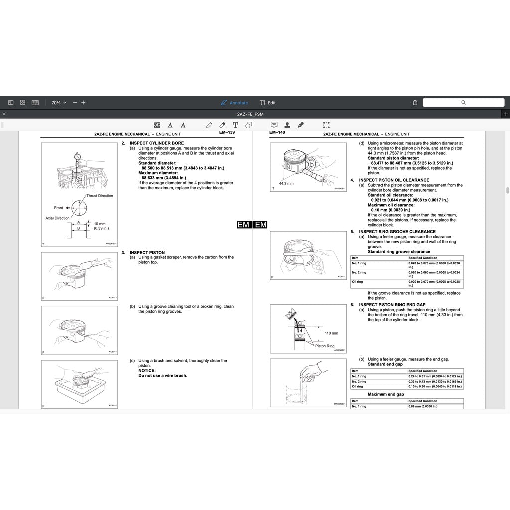 Toyota Engine 2AZ-FE Service Repair Workshop Manual - page 6