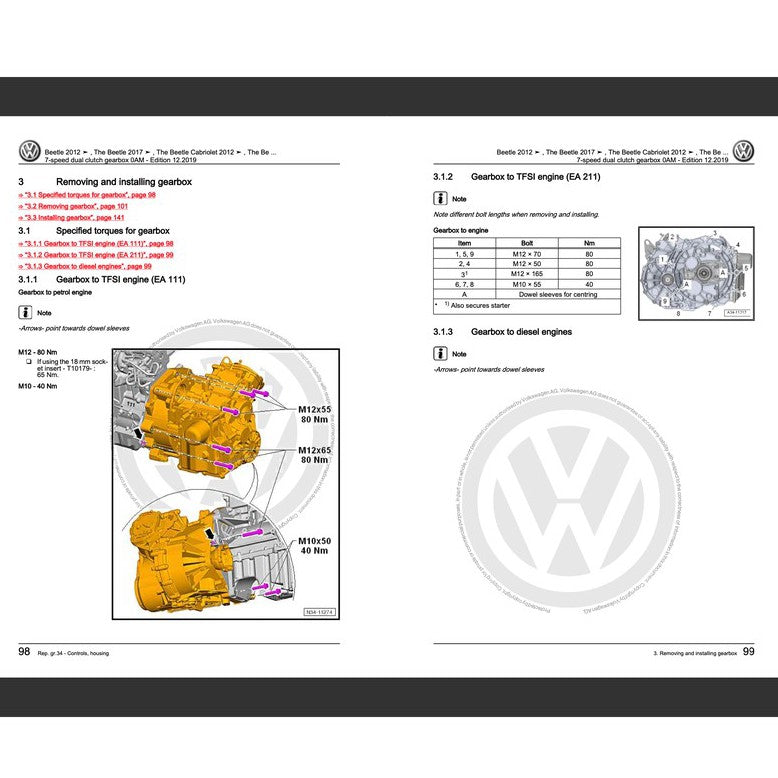 VW NEW BEETLE A5 2012-2019 Full Manual Set – Repair & Maintenance Manual - page 2
