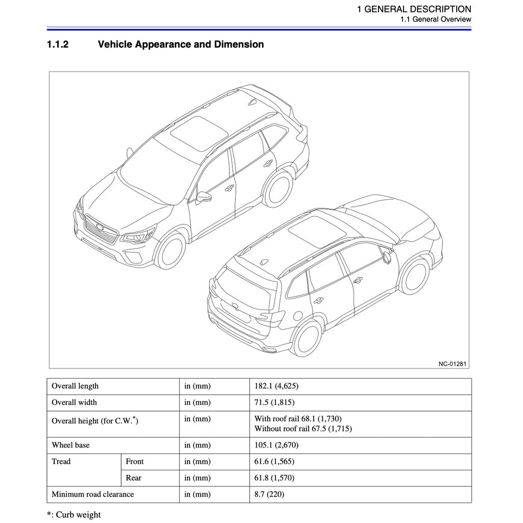 Subaru FORESTER SK 2019-2023 Full Manual Set – Repair & Maintenance Manual - page 9