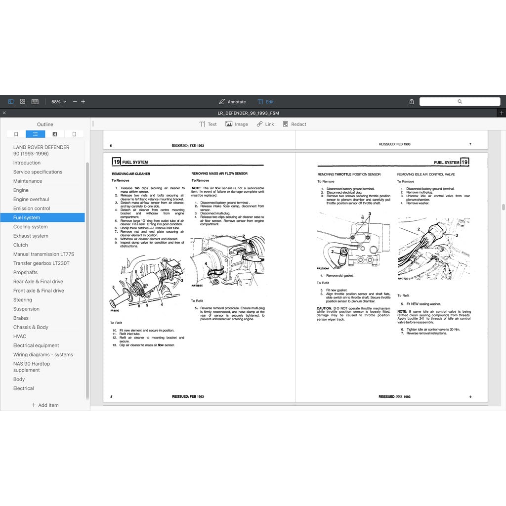 Land Rover DEFENDER 90 1993-1996 Full Manual Set – Repair & Maintenance Manual - page 9