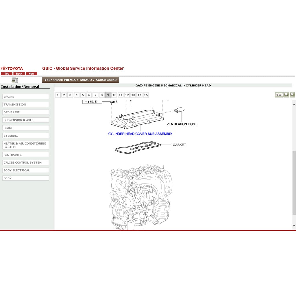 Toyota ESTIMA/PREVIA ACR50 /GSR50 2006-2019 Full Manual Set – Repair & Maintenance Manual - page 3