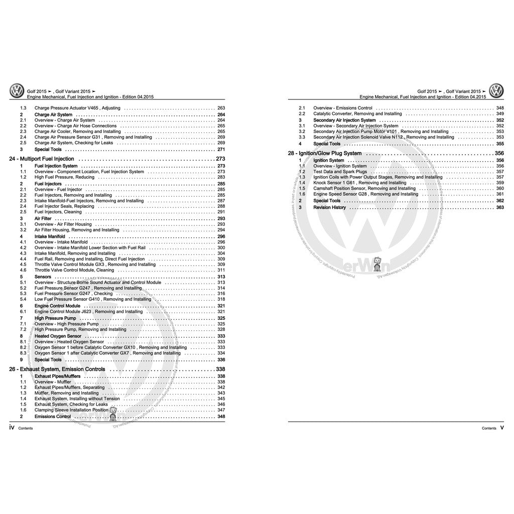 VW GOLF MK7 2013-2020 Full Manual Set – Service Repair Workshop Manual - page 3