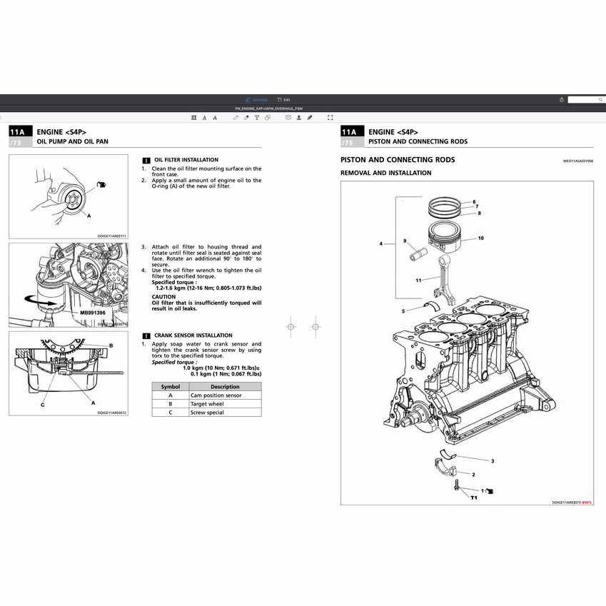 Proton CAMPRO S4P IAFM Engine Workshop Manual and Automatic Transmission F4A4A - page 6