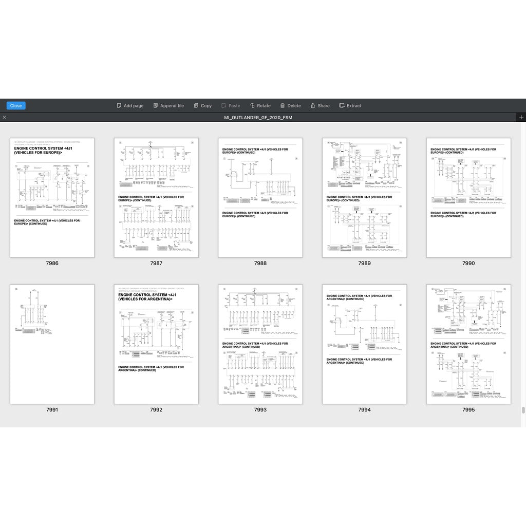 Mitsubishi OUTLANDER III GF 2020-2023 Full Manual Set – Repair & Maintenance Manual - page 9